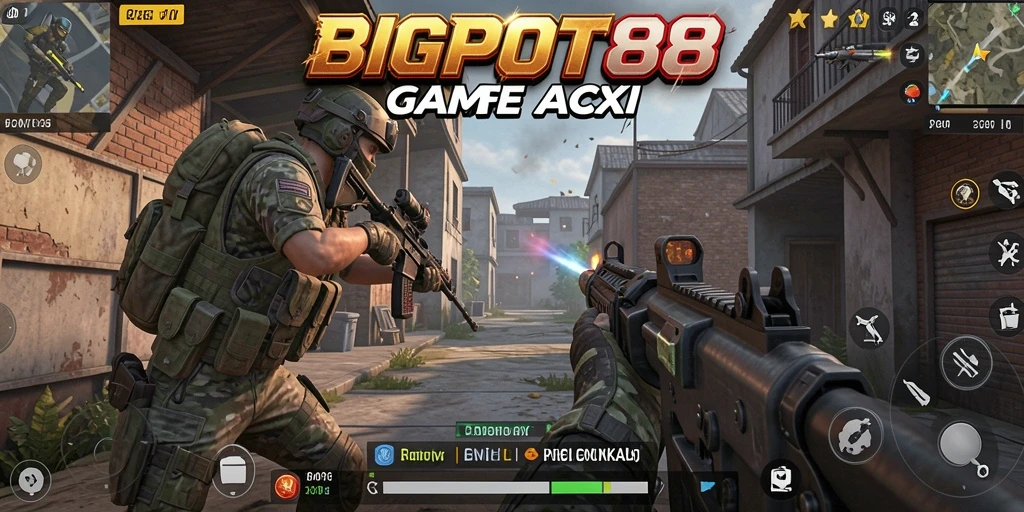 Gameplay intens BIGPOT88 dengan aksi tembak-menembak seru.