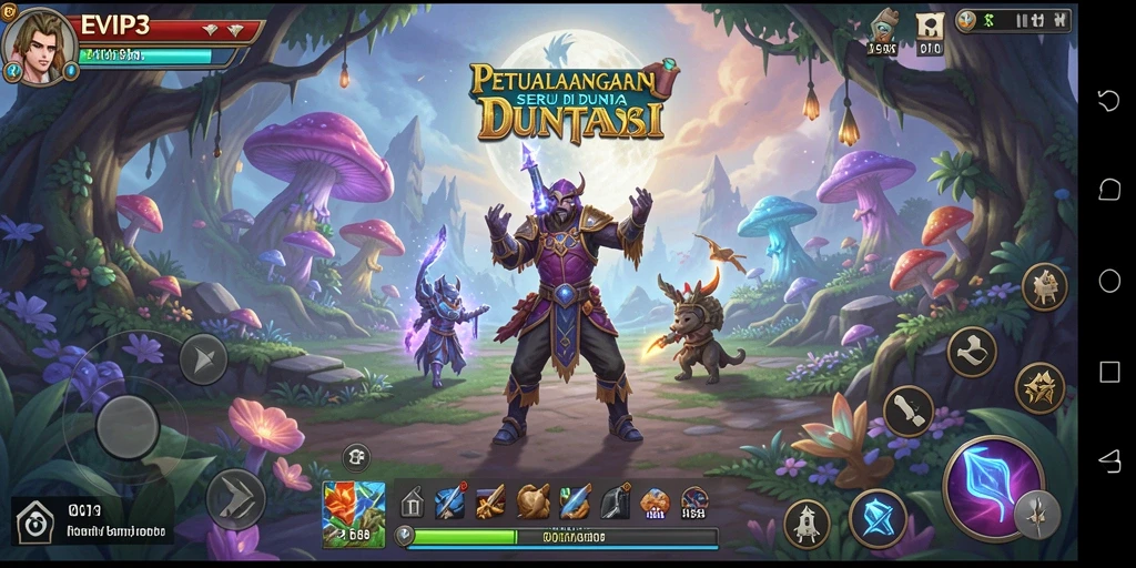 Tampilan menarik gameplay EVIP3 dengan petualangan mendebarkan.