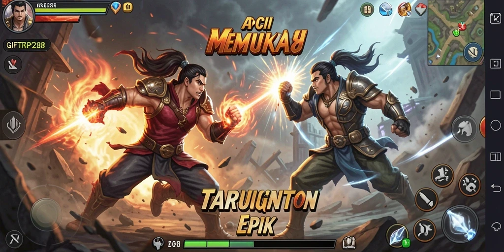 Tampilan gameplay <strong>GIFTRP288</strong> menunjukkan aksi pertarungan yang mendebarkan.