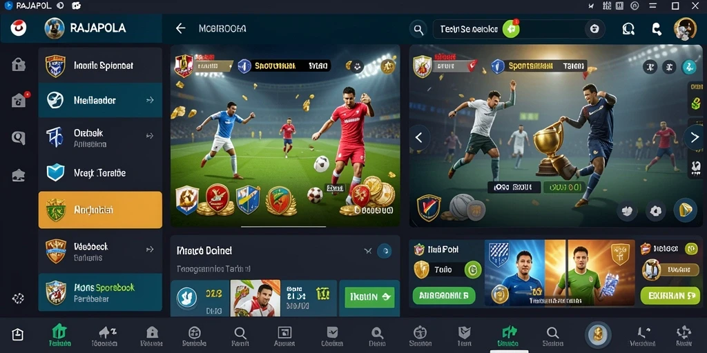 Tampilan menarik dari gameplay RAJAPOLA sebagai aplikasi Sportsbook.