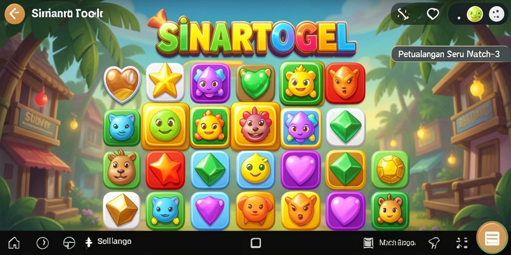 Tampilan gameplay seru SINARTOGEL dengan kombinasi warna.
